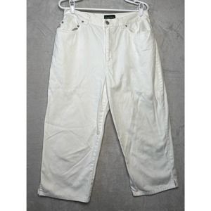𝅺LAUREN jeans Company Ralph Lauren size 12 women’s white capris
